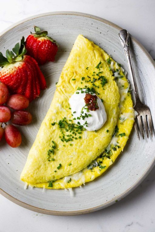 Babybel Cheese and Herb Omelette
