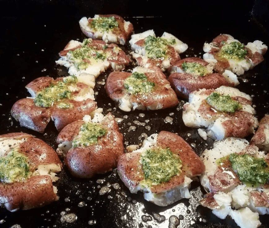 Blackstone Betty Smashed Potatoes