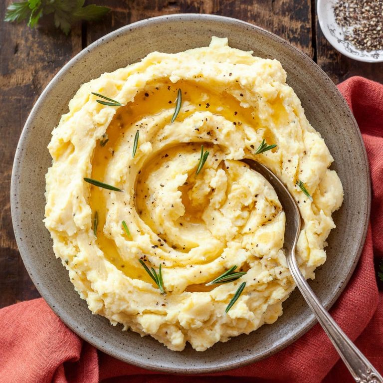 Boursin Crockpot Mashed Potatoes with Herbed Cheese
