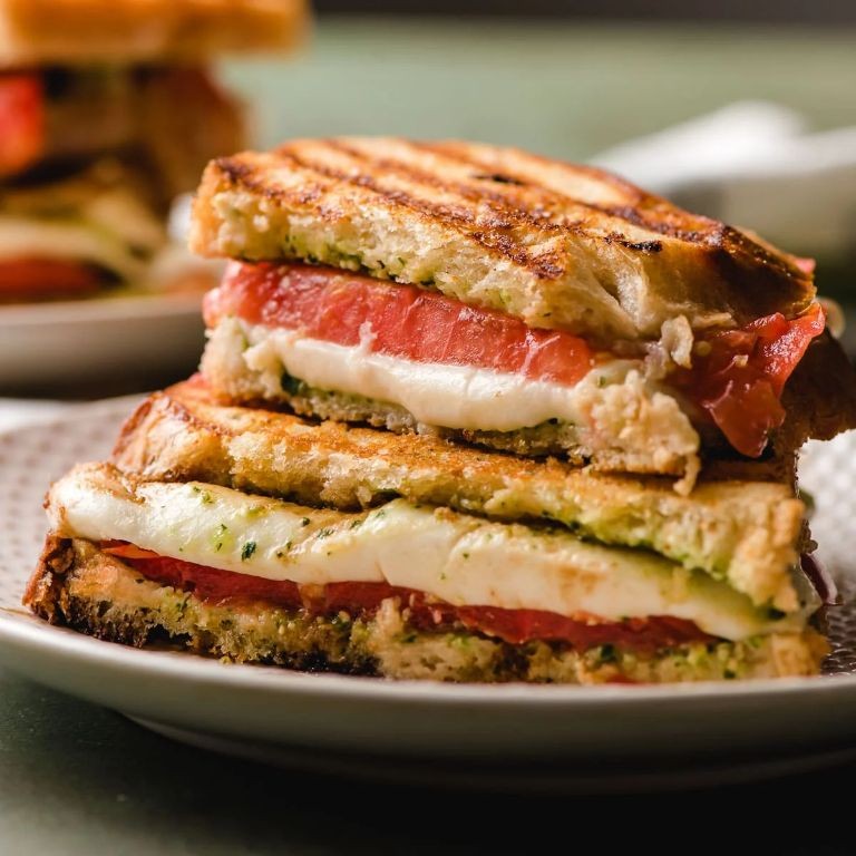 Caprese Panini with Fresh Mozzarella