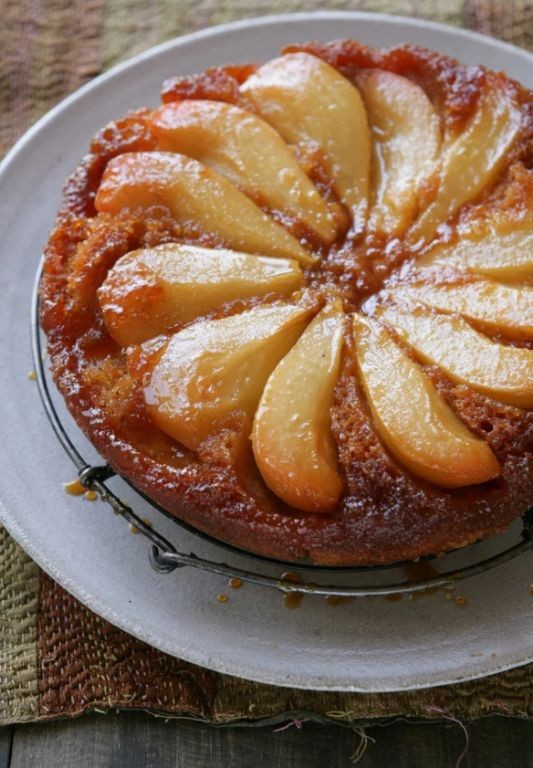 Caramel Pear Upside-Down Cake