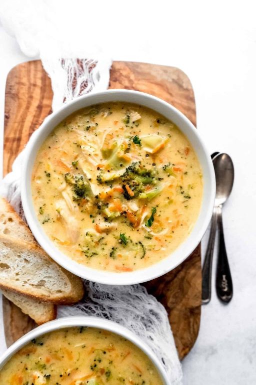 Cheesy Broccoli Chicken Soup