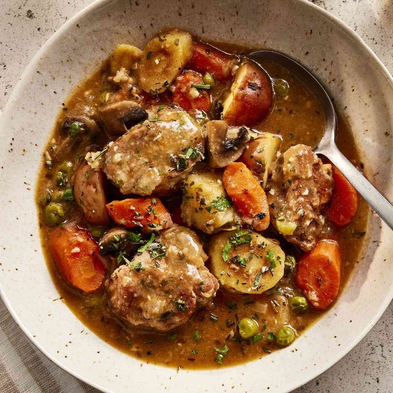 Classic Slow Cooker Pork Stew with Root Vegetables