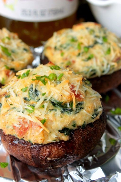 Crabmeat and Jalapeño Stuffed Portabella Mushrooms