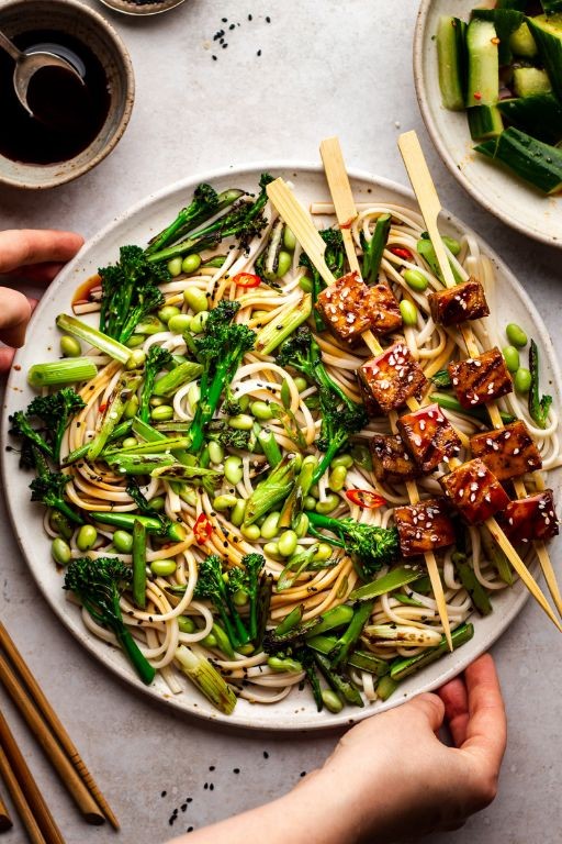 Crispy Teriyaki Tofu Noodles