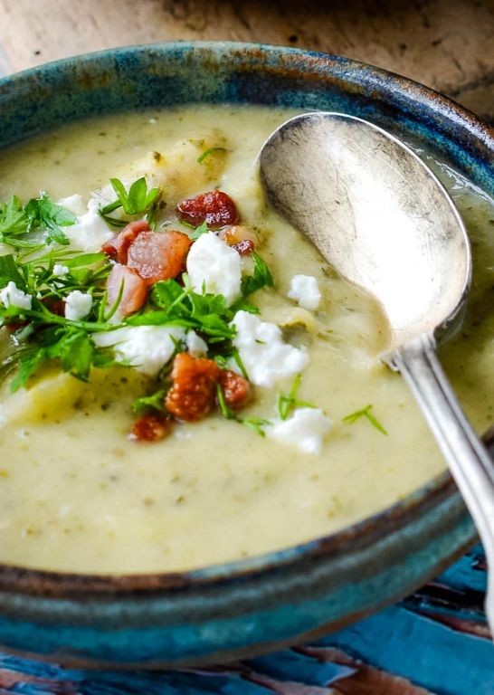 Greek Zucchini and Feta Soup