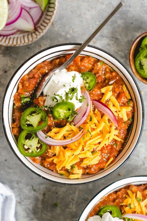 Healthy Slow Cooker WW Turkey Chili