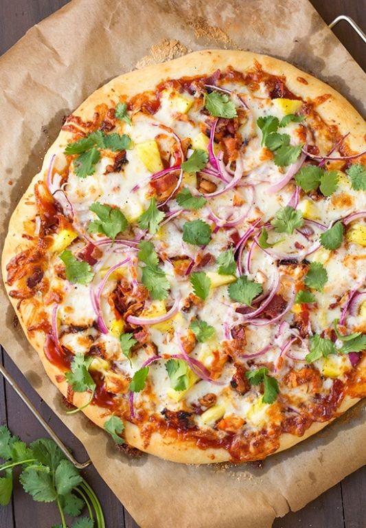 Huli-Huli Chicken Pizza with Pineapple