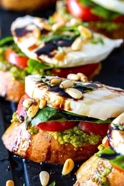 Iceberg Lettuce and Tomato Stack with Balsamic Glaze
