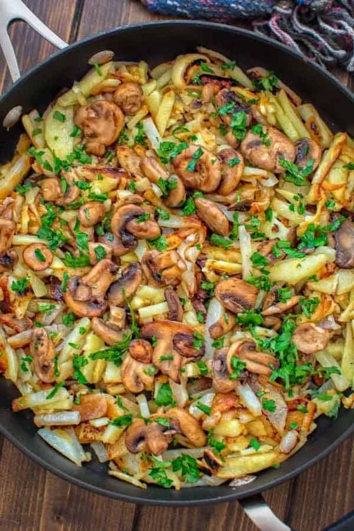 Lowfat Potato and Mushroom Stir-Fry