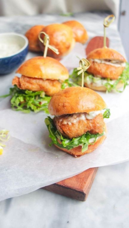 Mini Fish Sliders with Tartar Sauce