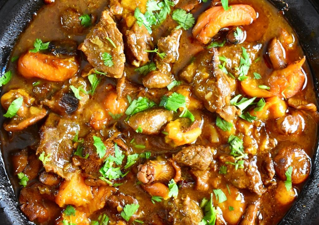 Moroccan Spiced Pork Stew with Apricots