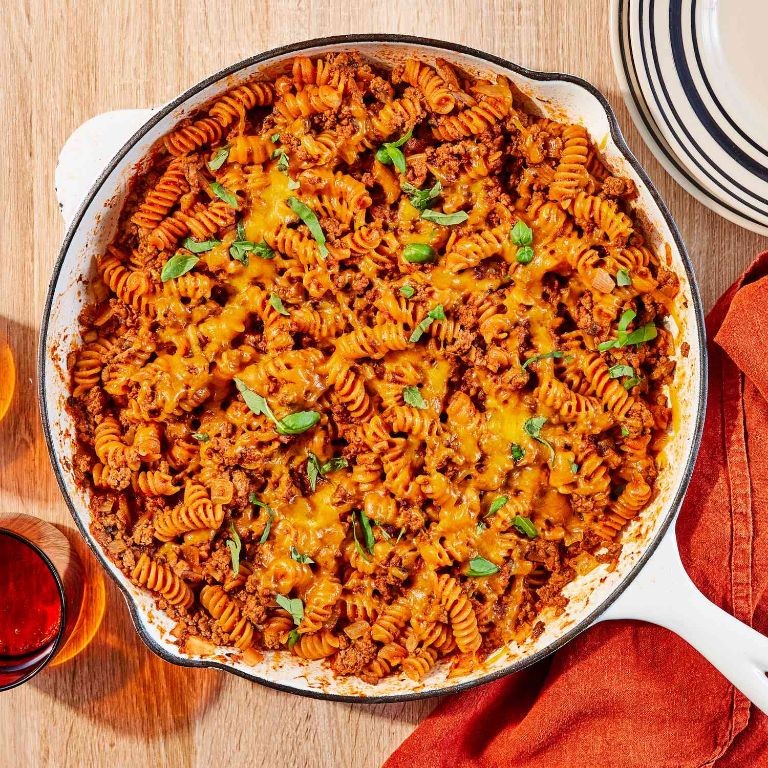 One-Pot Ground Beef Pasta Skillet