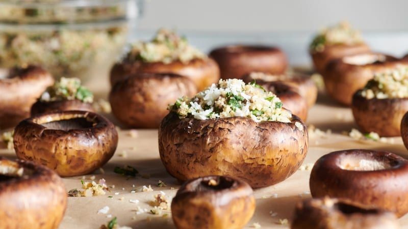 Parmesan and Herb Stuffed Mushrooms