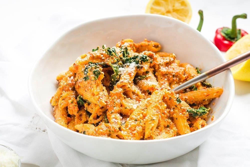 Roasted Red Pepper Pesto Cream Sauce