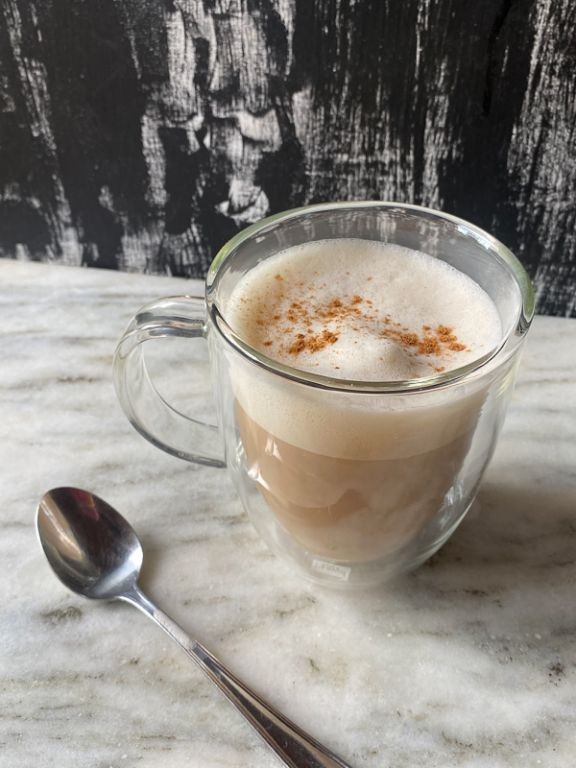 Rust Tea Latte with Vanilla and Almond Milk