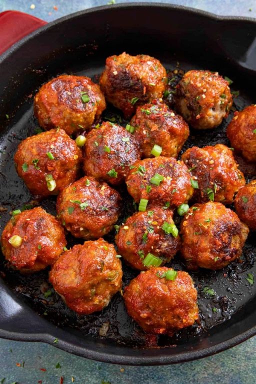 Spicy Sriracha Hanky Panky Meatballs