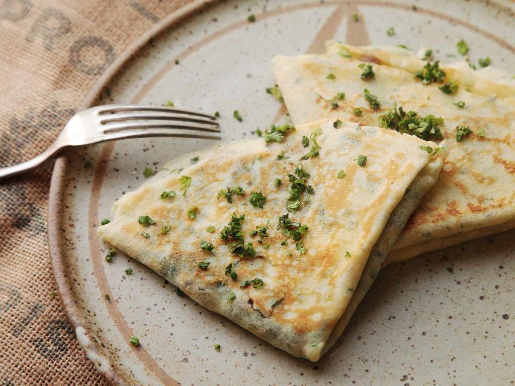 Spinach and Feta Stuffed Crepes