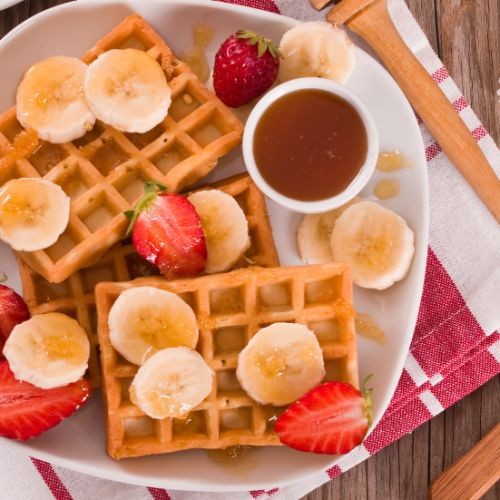 Strawberry Banana Waffles