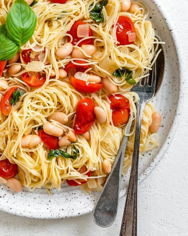 Tomato Basil Navy Bean Pasta