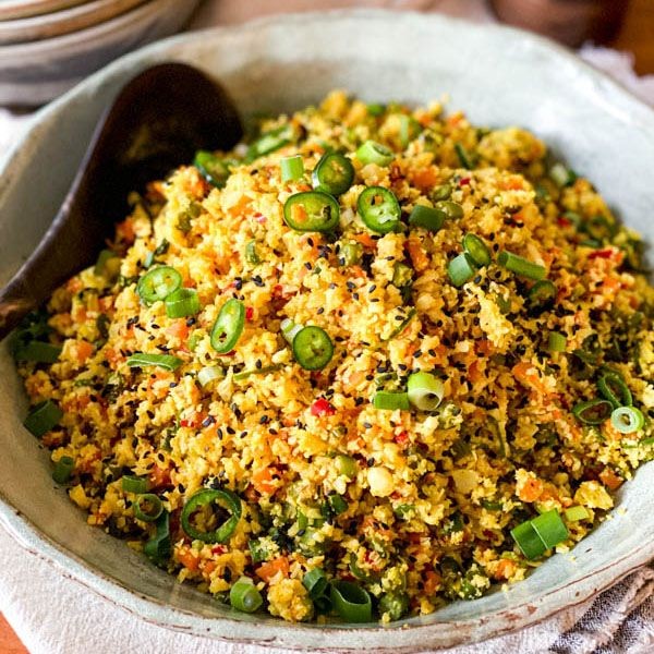 Turmeric Cauliflower Rice Stir-Fry