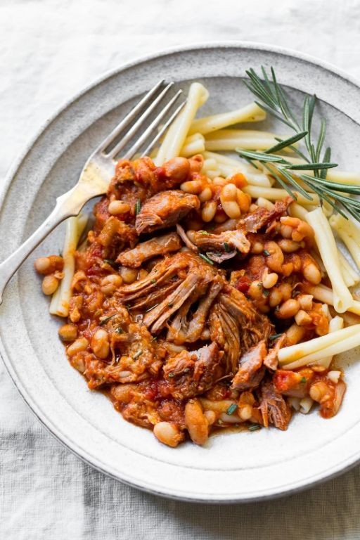 Tuscan White Bean and Pork Stew with Rosemary