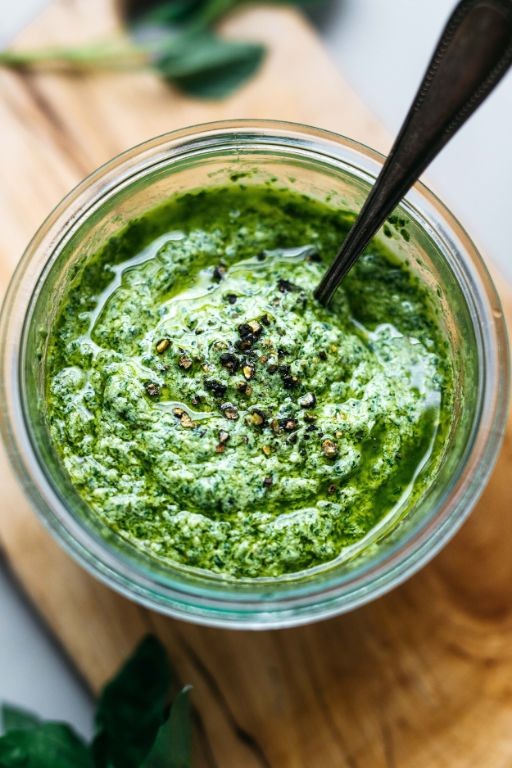 Vegan Cashew Pesto Cream Sauce