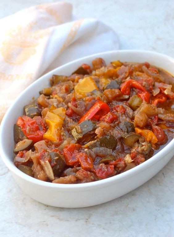 WW Crock Pot Eggplant and Zucchini Ratatouille