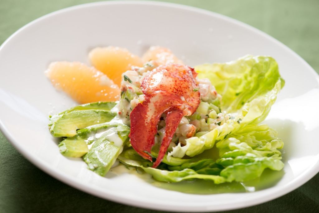 Whole Lobster Salad with Avocado and Citrus Dressing