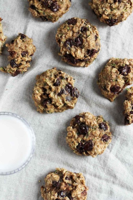 Zucchini Banana Chocolate Chip Cookies