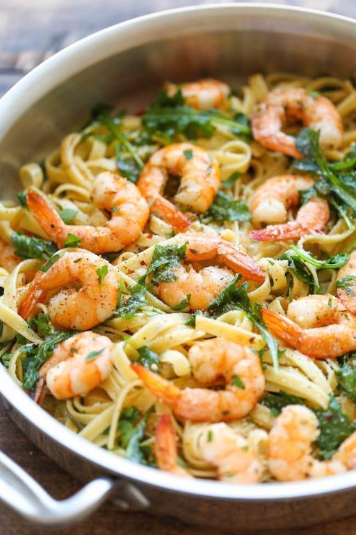 6-Ingredient Garlic Butter Shrimp Pasta