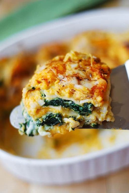Acorn Squash and Spinach Lasagna