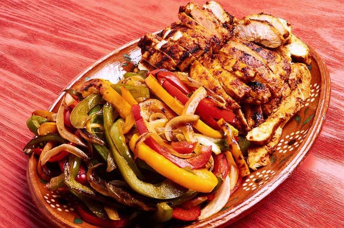 Adobo-Marinated Chicken Fajitas