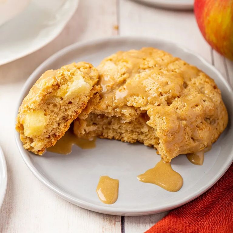 Apple Oatmeal Scones with Brown Sugar Glaze