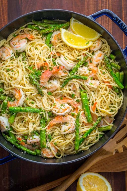Asparagus and Shrimp Scampi