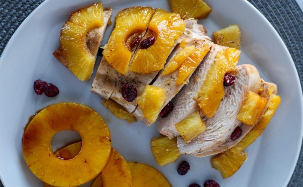 BBQ Glazed Turkey Breast with Pineapple