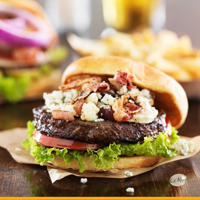 Bacon Blue Cheese Hamburger and Bratwurst Mix