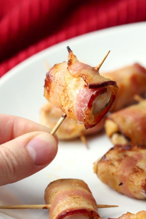 Bacon-Wrapped Chicken Bites with Honey Mustard
