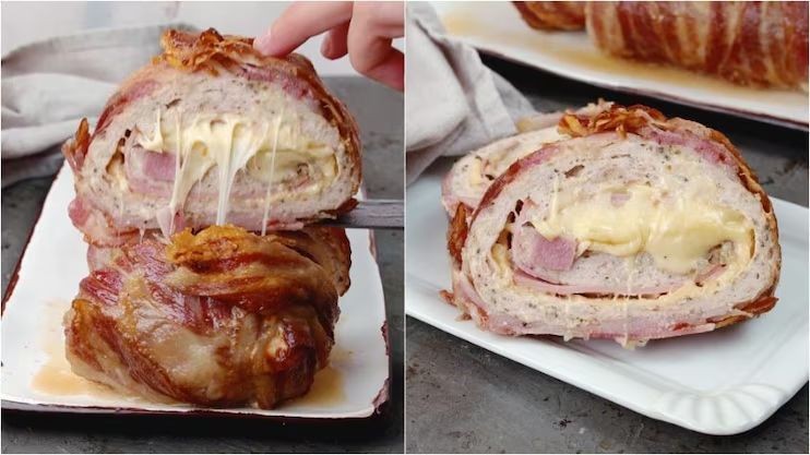 Bacon-Wrapped Chicken Meatloaf
