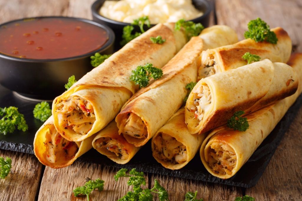 Baked Tex Mex Chicken Taquitos