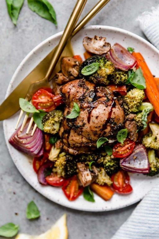 Balsamic Glazed Chicken and Veggie Casserole