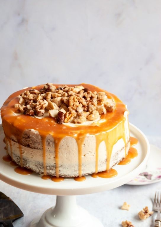 Banana Nut Mini Cakes with Caramel Drizzle