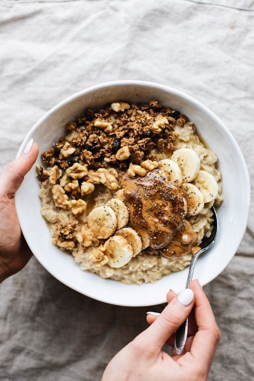 Banana Oatmeal with Almond Butter