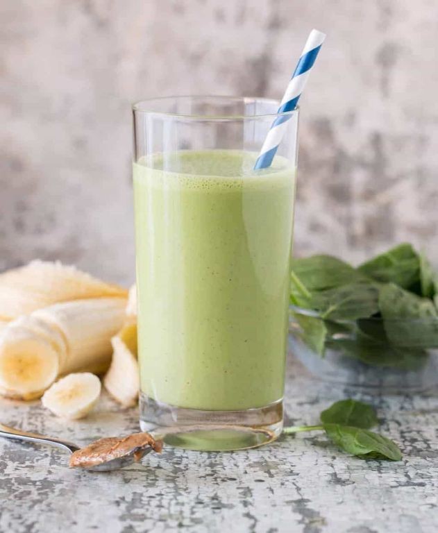 Banana Protein Smoothie with Spinach