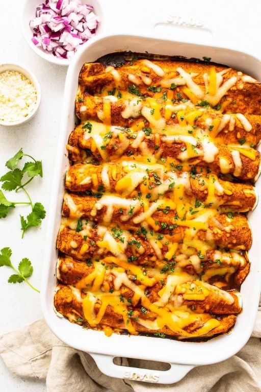 Beef and Corn Enchiladas