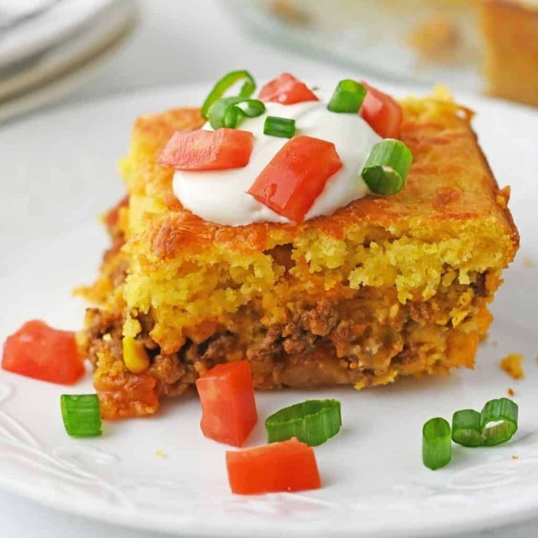 Beef and Cornbread Casserole with Green Chilies