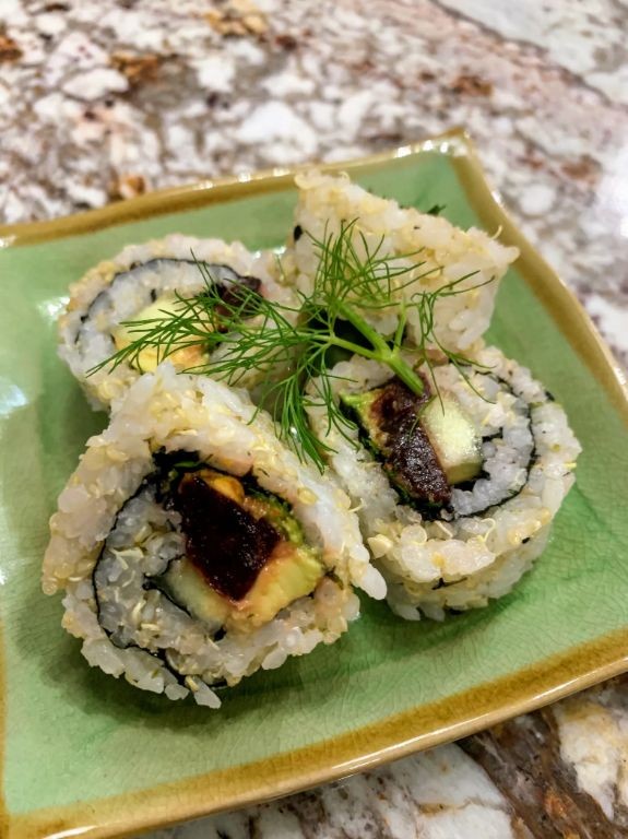 Beetroot and Avocado Sushi Rolls