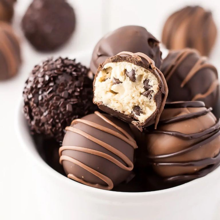 Birthday Cake Chocolate Chip Cookie Dough Truffles