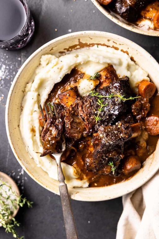 Bison Short Ribs with Red Wine Reduction