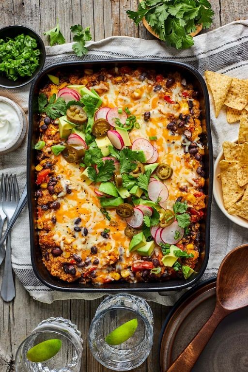 Black Bean and Quinoa Summer Casserole